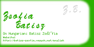 zsofia batisz business card